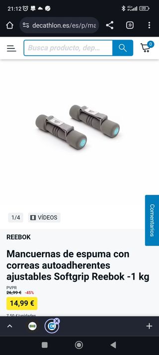 Mancuernas 1 kg 