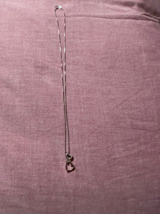 collana in argento con pendente a cuore 