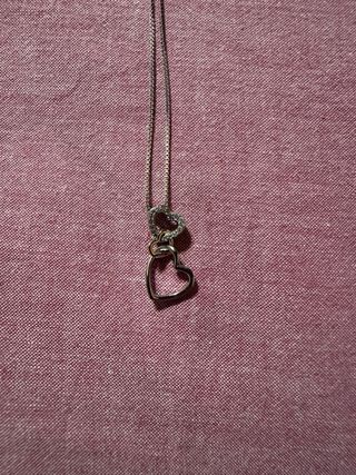 collana in argento con pendente a cuore 
