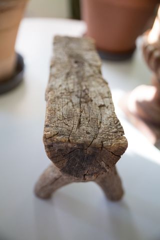 Antiguo pequeño tajo de ordeño de 1 pieza.