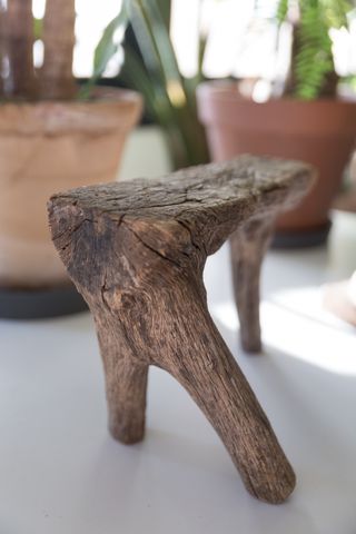 Antiguo pequeño tajo de ordeño de 1 pieza.