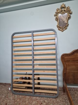 Cama de matrimonio madera antigua