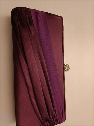 Borsetta da sera viola di raso 