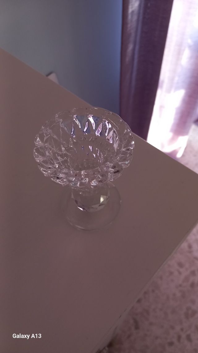 Set cornice più  portacandele in vetro