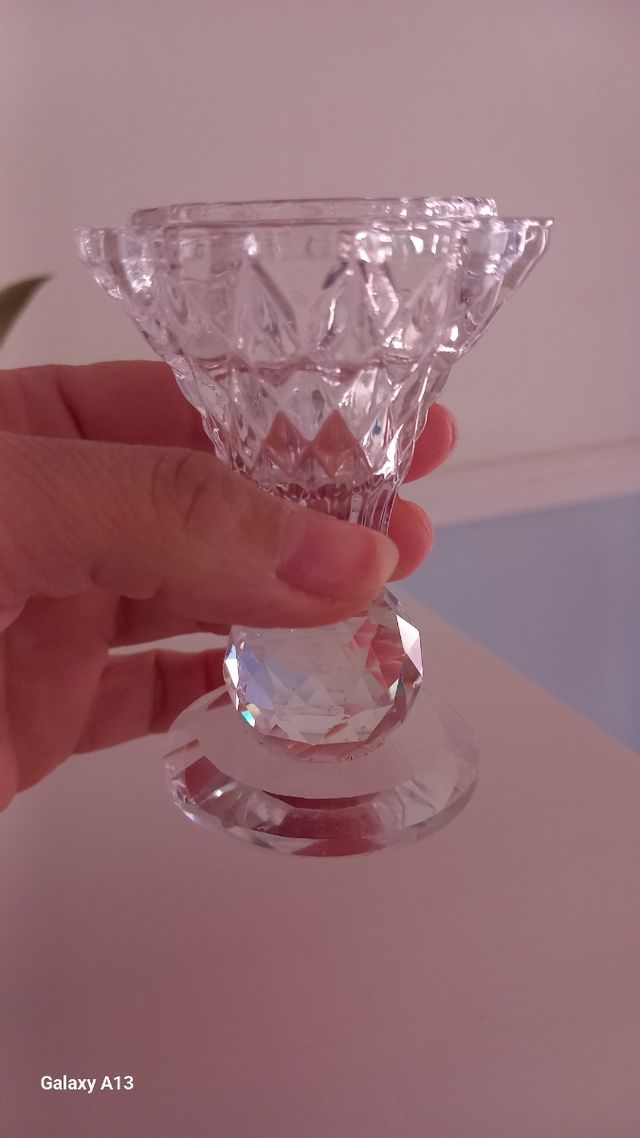 Set cornice più  portacandele in vetro