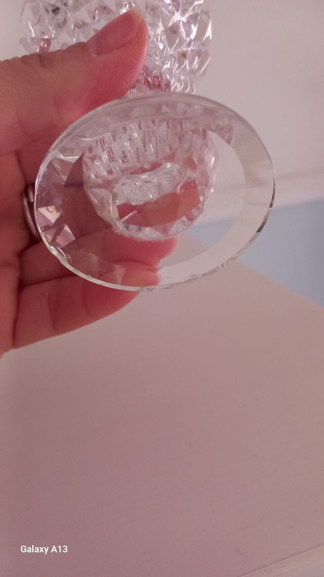 Set cornice più  portacandele in vetro