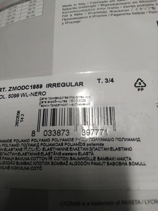 Collant Calzedonia tigrato scritte 40 d