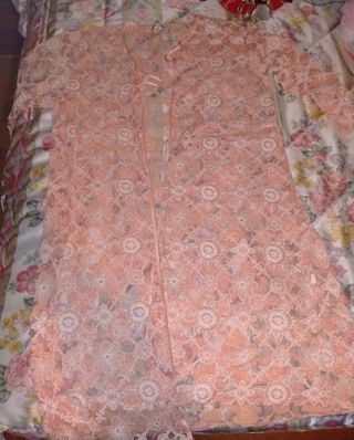 Bata mujer de flores talla XXL