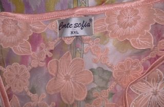 Bata mujer de flores talla XXL