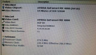 Tarjeta gráfica Nvidia Geforce4 MX 4000 AGP 8x