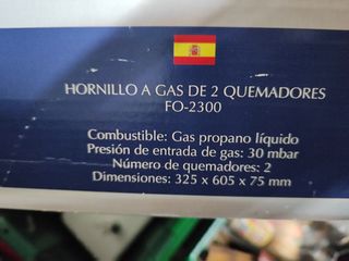 Hornillo a gas-2 quemadores