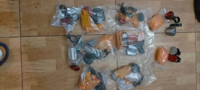 Reflectantes frontal y atrás timbres bici