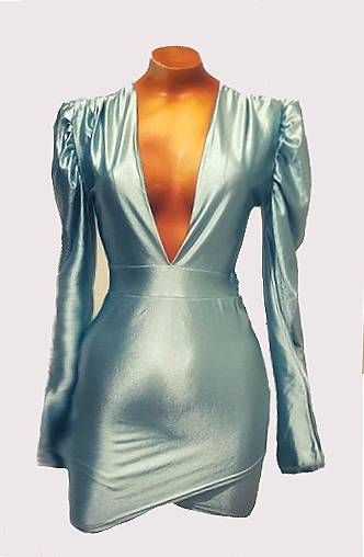 Vestido fiesta satinado ajustado