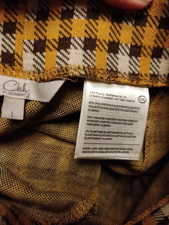 Falda corta de cuadros