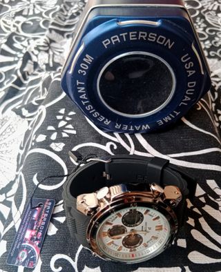Nuevo Reloj Paterson Cronógrafo Negro, para Hombre