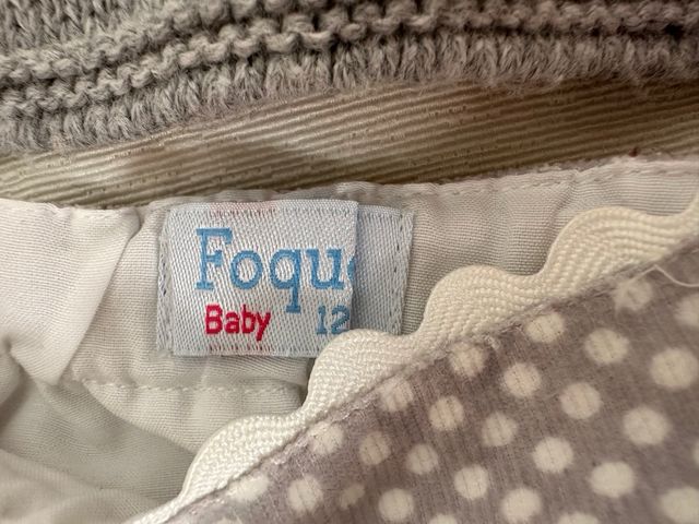 conjunto de bebé niño de marca Foque talla 12 m