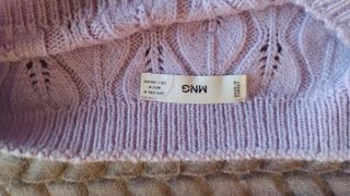 Suéter jersey lila talla M Mango lana