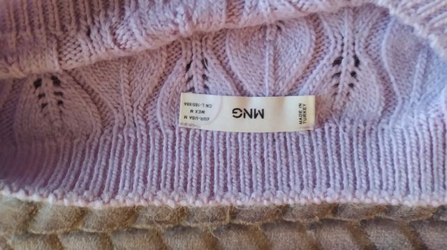 Suéter jersey lila talla M Mango lana