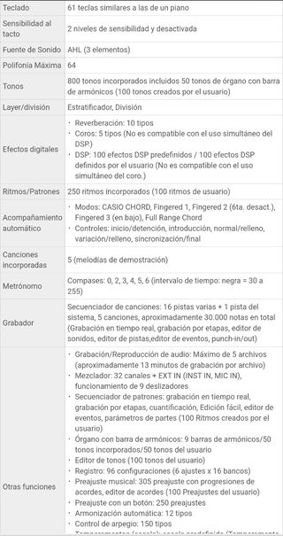 Teclado Casio CTK-7000