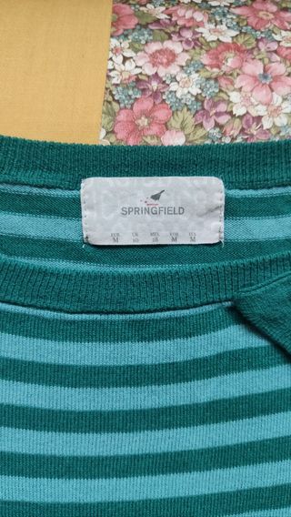 Jersey mujer rayas verdes Springfield