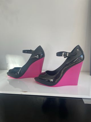 sandalia tacón peeptoes