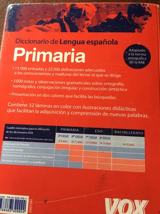 Diccionario Primaria Lengua española
