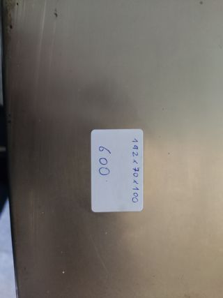 MESA DE ACERO INOXIDABLE CON 3 BALDAS 1,9M