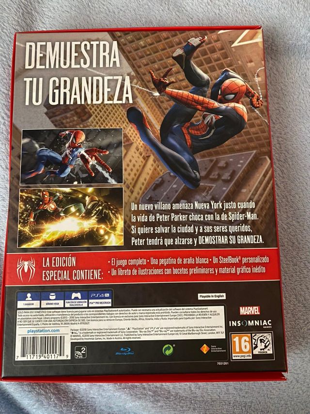Spiderman edicion especial ps4 numerada