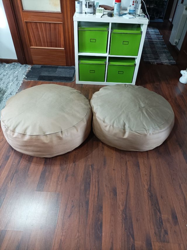 Puff con funda polipiel 