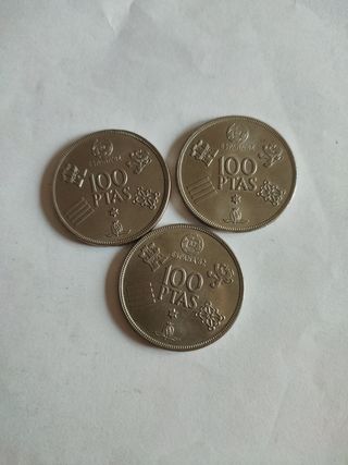 Monedas 100 pts España 82