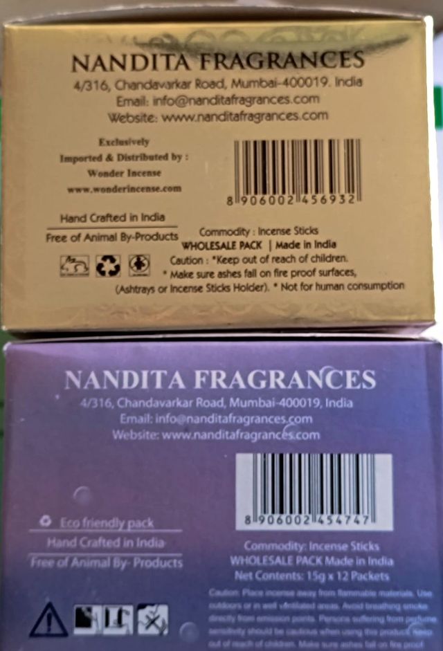 2scatole incenso Nandita Gold Coin-Buddhist Tantra