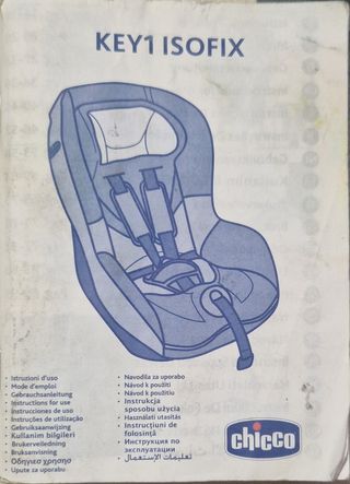 Silla coche Chicco 9-18 k Isofix con instrucciones