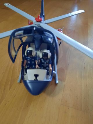 Helicóptero policía playmobil