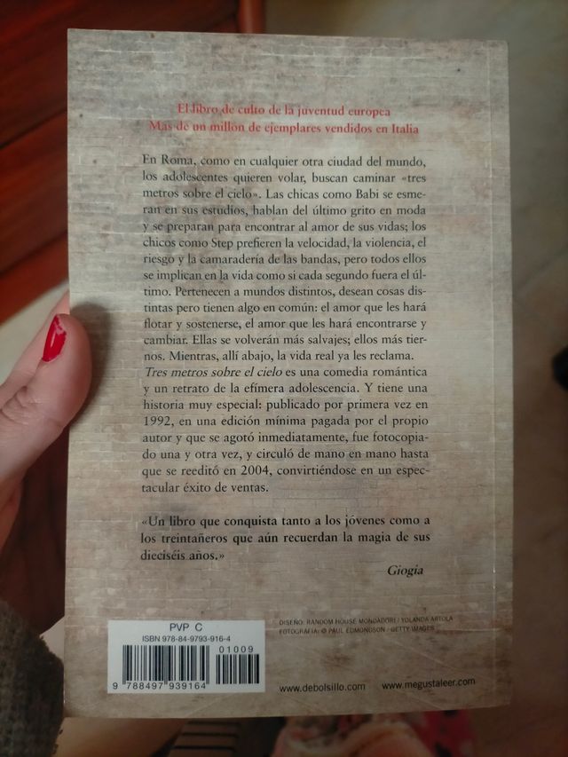 Libro Tres metros sobre el cielo