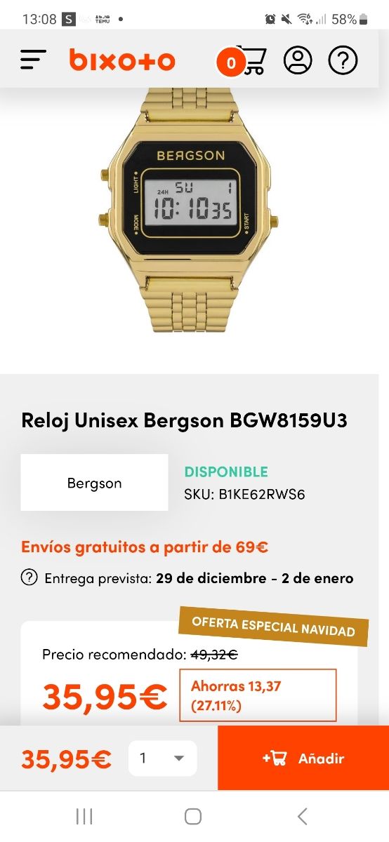 Reloj Bergson