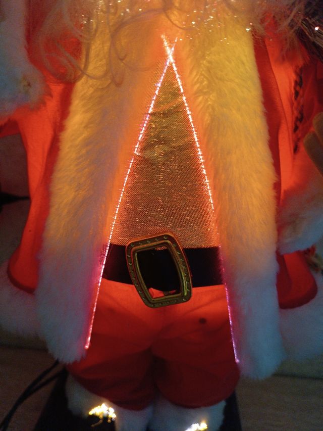 Babbo Natale con musica, luci e scatola