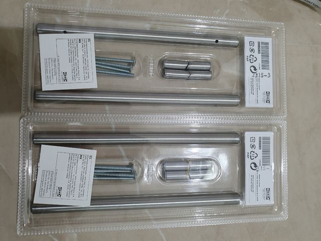 Juego tiradores, acero inoxidable, IKEA (pack 2)