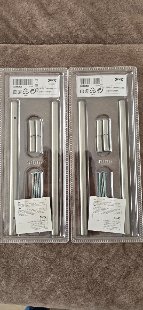 Juego tiradores, acero inoxidable, IKEA (pack 2)