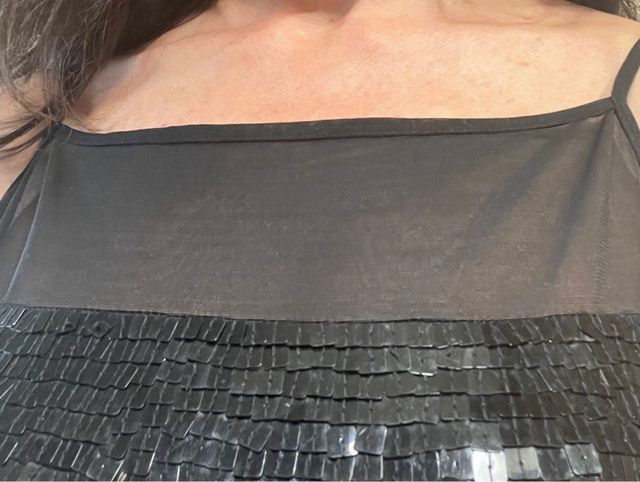 Top lentejuelas elástico