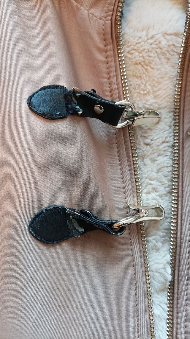 Abrigo mujer beige MANGO t.XS