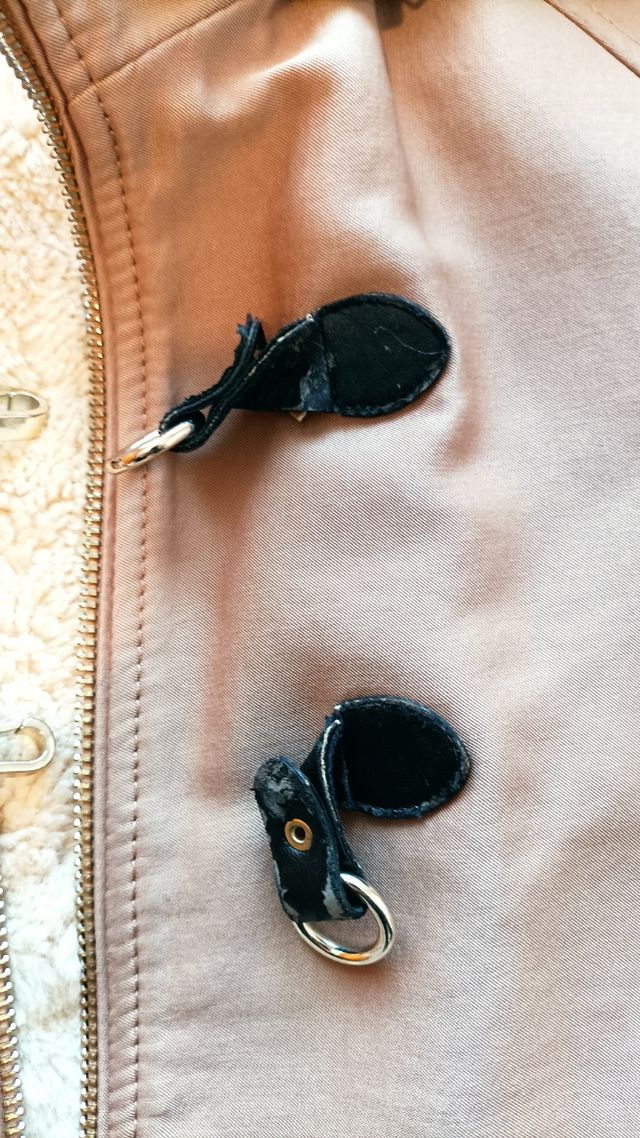 Abrigo mujer beige MANGO t.XS