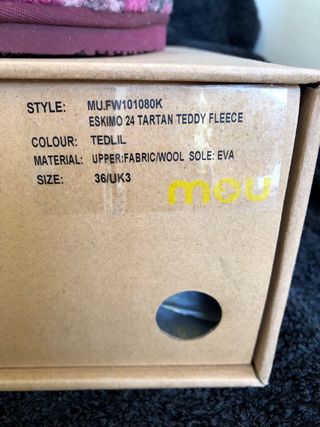 Botas Mou Eskimo 24 Tartán orginales NUEVAS.