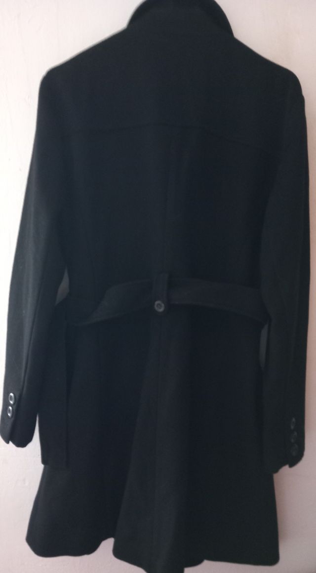 Abrigo lana negro