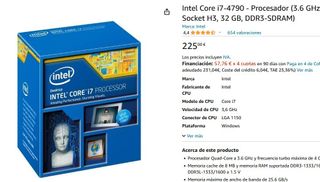 Intel Core i7-4790 - Procesador 3.6 GHz