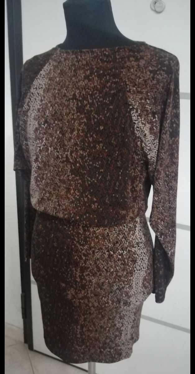Abito H&M fantasia marrone taglia S