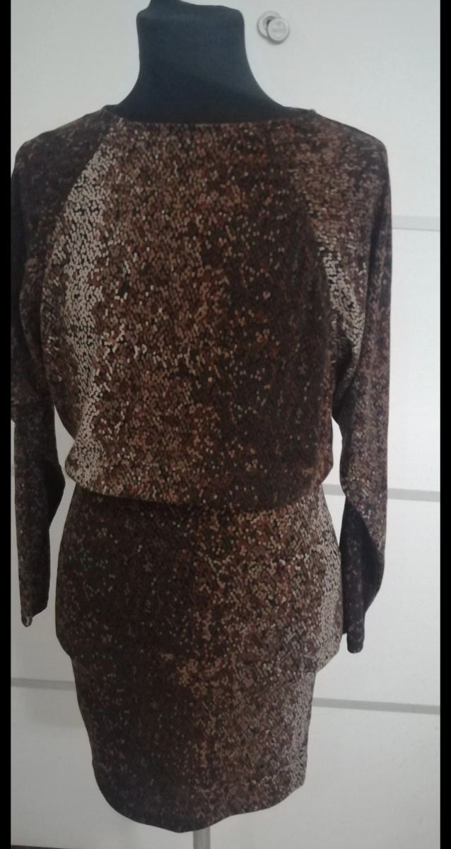 Abito H&M fantasia marrone taglia S