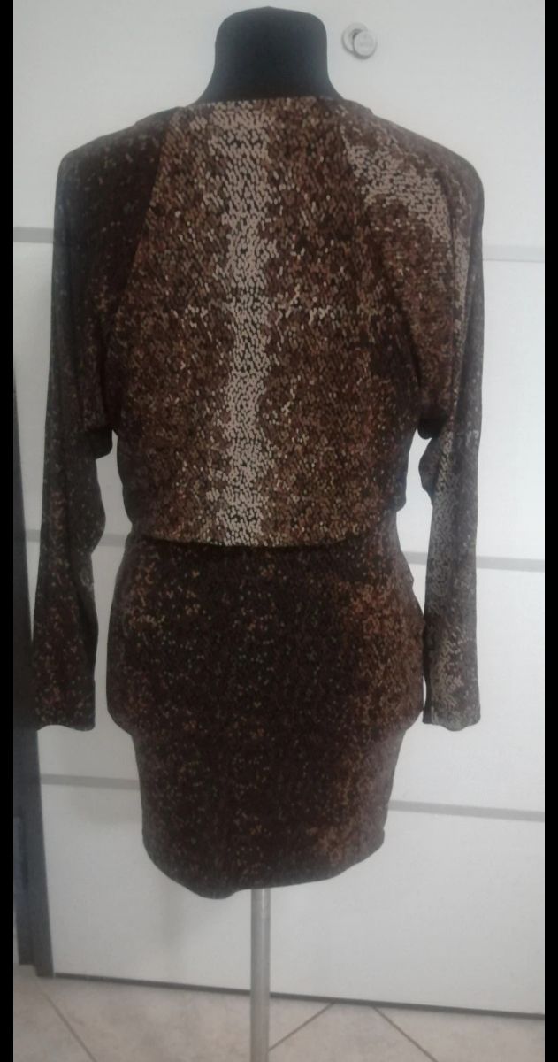 Abito H&M fantasia marrone taglia S