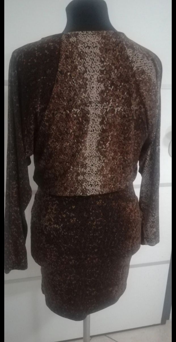 Abito H&M fantasia marrone taglia S