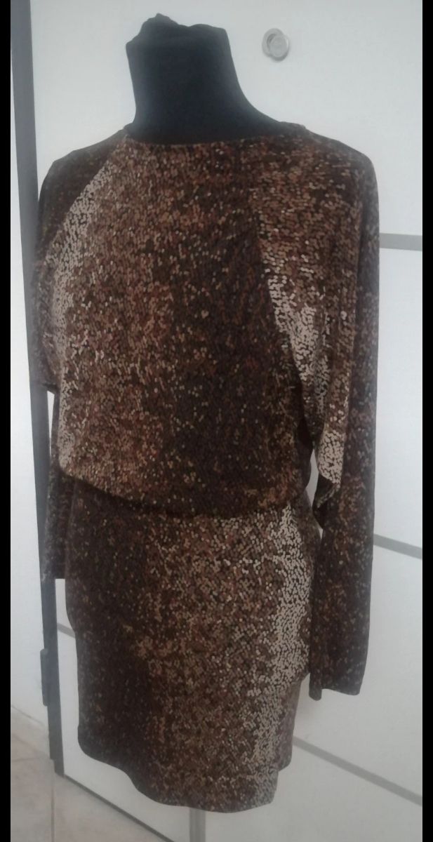 Abito H&M fantasia marrone taglia S