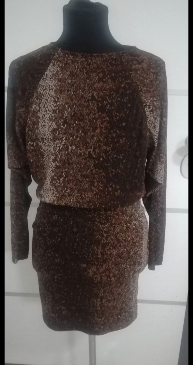Abito H&M fantasia marrone taglia S